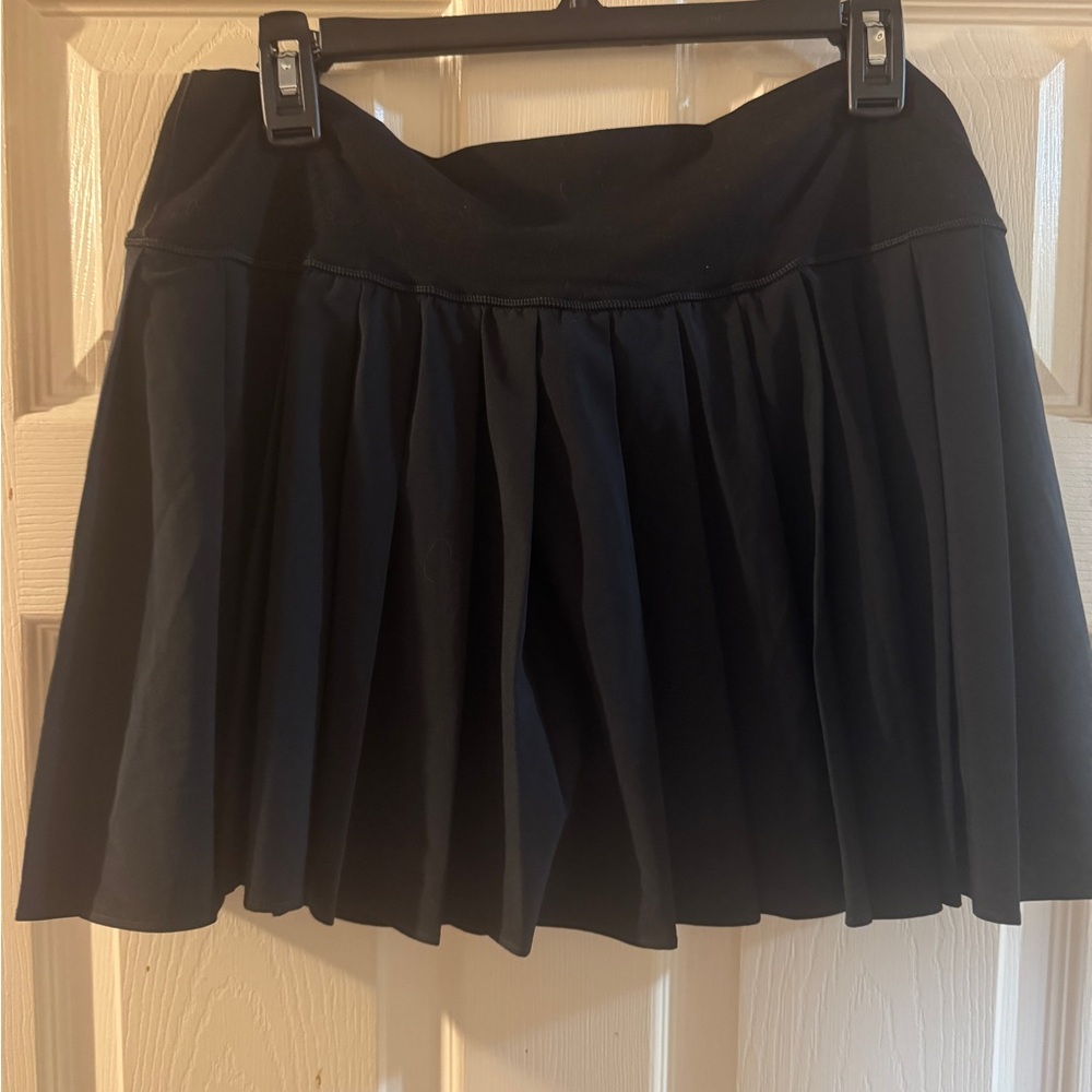 Aerie Offline Black Pleated Skort
